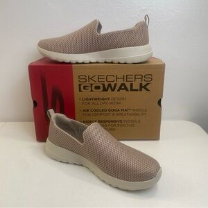 Skechers Performance Women's Go Walk Joy Sneaker Taupe 9.5 Narrow Fit Slip On